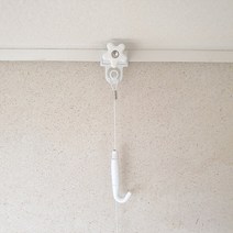 못없이액자걸기 벽에 달기 무타공 못안박고 못대신 걸이 후크 천장고리, 안뚜리 와이어 액자걸이, 안뚜리 액자걸이_화이트, 1개