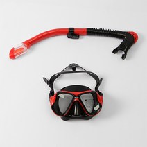 아로아 고급형 잠수경 스노클링 세트(AM708/AS400) (레드)