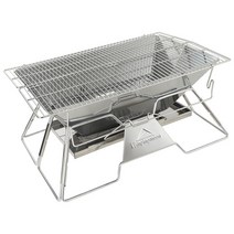 대형 휴대용 접는 바베큐 그릴 스토브 campingmoon mt-3 4-5 사람 야외 랙 34x49cm