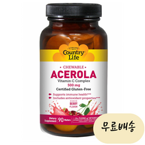 컨트리라이프 아세로라 비타민C 500mg 90개입개입 1세트 [미국 직배송], 1개