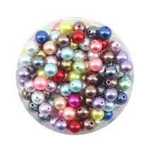 [홈앤스쿨] 진주구슬 반쪽진주 하트 별 꽃무늬 칼라 단색 혼합 DIY 만들기 꾸미기 데코 재료 용품 환경판 진주, 칼라진주(혼합)_12mm