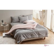 SBD_국산 침대 차렵이불세트 오가직 진드기 면60수 침구류 피그먼트워싱 마이크로화이바 퀸_sbd