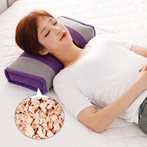[에코숲라이프] 편백 메밀 바이오칩 H.골지 사각베개, 그레이