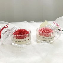 원하는 문구 제작 메리고 미니 카네이션 캔들, 클린코튼, 레드