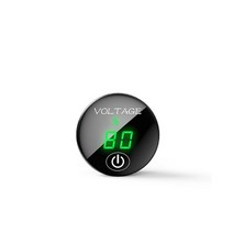 DC 5V-48V LED 패널 디지털 전압계자동차 오토바이 배터리 용량 디스플레이 전압계터치 온오프 스위치 포함, 04 green led