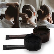당고머리 올림머리 똥머리 스틱밴드 헤어끈 만두머리 헤어밴드 고정밴드, 1-똥머리밴드-블랙
