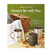 이디야커피 고아웃 스텐머그 2종 캠핑컵 이디야텀블러, 실버