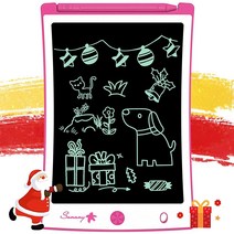 LCD 필기 태블릿 유아 장난감 21.6cm(8.5인치) 아동용 낙서 보드 전자 드로잉 태블릿 드로잉 패드 남아 장난감 교육용 장난감 크리스마스 생일 선물 3 4 5 6 7, G-pink+Sleeve
