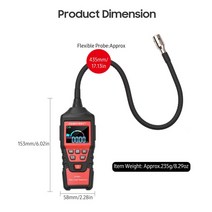HABOTEST HT601BHT601A 가스 분석기 누출 측정기 PPM 미터 가연성 인화성 천연 테스터 9999 20% LEL, 02 HT601B