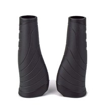 ASTRO 자전거 핸들 그립 잠금 비 스키드 인체 공학 디자인 22.2mm MTB 핸들 그립 고무 자전거 부품, A, 검정