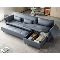 거실 패브릭 소파 침대 수납 가구 세척가능, (블루)2.99m 좌측2인+우측1인