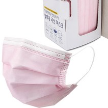 케이프리 국산 마스크 MB필터 멜트블로운 3중구조 핑크 일회용 대형 50매 세트, 1세트