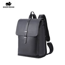 바이슨데님 남자 수제가죽 학생 직장인 15인치 노트북 백팩 가방 N20295