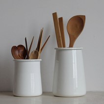 법랑 수저통 2size, L