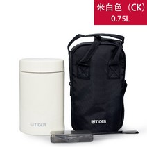 102387 도시락 텀블러 스테인레스 스틸 진공 머그잔 대용량 비커 수프 상자 죽통 TIGER/虎牌, 750ml 미색 CK