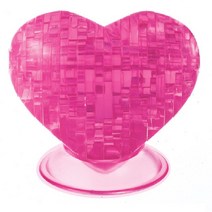 다솔 소형퍼즐 입체퍼즐 크리스탈퍼즐 케릭터퍼즐, 36.핑크하트, 1개