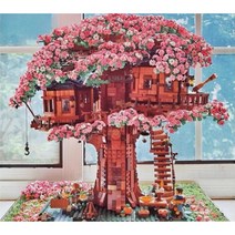 중국레고 사계절 트리 하우스 블록 벚꽃 하우스 MOC창작, 01. 그린 하우스 3100pcs