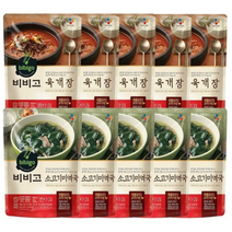 비비고 미역국500g 5개 + 육개장500g 5개, 500g, 2세트