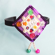 꽃자수 배씨머리띠 / 미술활동 / 만들기수업 / 공예 / 방과후 / DIY / 배씨머리띠 / 전통 / 만들기재료 / 만들기키트 / 치매예방 / 설만들기 / 돌봄교실 / 한복머리띠