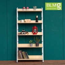 블루밍홈 레논책장 5단 수납장 선반 책꽂이 장식장, 레논책장5단화이트