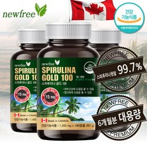 [뉴프리] [캐나다직수입] 스피루리나 골드100 1박스 6개월분 (180정), 상세 설명 참조, 상세 설명 참조
