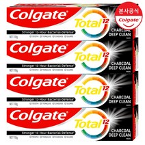 콜게이트 토탈치약 차콜 디프 클린 110g X 4개