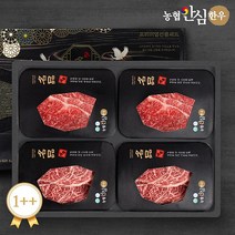 [농협안심한우] 1++국내산 한우 선물세트, 1++등심+등심+채끝+채끝 각300gx4팩