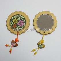 한지 손거울만들기 DIY 한지공예 만들기세트 두리한지공방, 모란손거울(2)_노랑