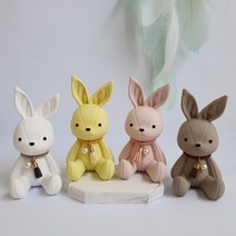 향기꽃피다 가죽인형 토끼 차량석고방향제 리필5ml+고급포장 SET, 수선화