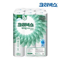 유한킴벌리 크리넥스 물에녹는 에어셀 화장지 프리미엄 45m 24롤 1팩