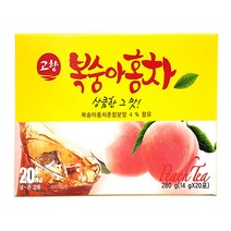 유니크앤몰 고향 오미자차 복숭아홍차 냉온겸용 홍차 과일차, 3개, 고향 복숭아홍차20개입