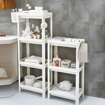 조립식 욕실 샤워실 모서리 틈새 코너 다용도 수납 선반, 사각 3단형