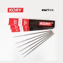 KORY 코리 체인톱줄 체인톱 야스리 엔진톱 날세움 4.0mm 4.8mm 한통 6개입, 4.0mm(5/32인치), 6개