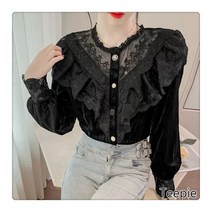 티피/Teepie 패션 레이스 블라우스 여성 패션 캐주얼 블라우스