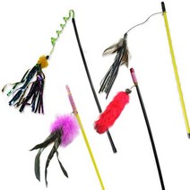 그린펫 낚시대 종류랜덤 4개세트 고양이 장난감, 1개