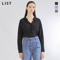 리스트 내추럴 오픈 칼라 셔츠 TWWSTM70010 BK