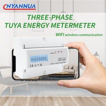 Tuya-에너지 미터 스마트 라이프 와이파이 파워 80A 딘 레일 전기 소비 230V 3 상 멀티미터, 한개옵션0