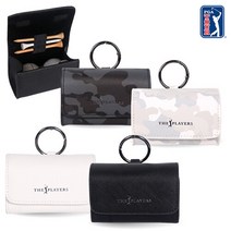 PGA TOUR 더 플레이어스 골프공 투볼 케이스 파우치, 헤리티지 카모 블랙