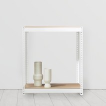 창고선반 수납 앵글랙 2단 1000 x 300 x 1800 (스피드랙 철제선반 DIY), 블랙, 12mm 강화 MDF 보드