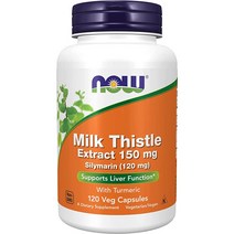 NOW Milk Thistle Extract 150 mg Silymarin (120 mg) 실리마린 밀크시슬 120캡슐
