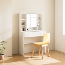 [리샘] 라일리 화장대 800 수납화장대 (착불), 색상:화이트