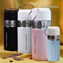 스타벅스 SS 블랙앤골드 보온보냉 텀블러 500ml, 핑크
