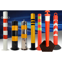 주차 차단봉 말뚝형 중앙분리대봉 주차금지 볼라드, Red Body Arrowhead정점 밴드 링