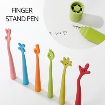 [나크21] 손가락 스탠드 볼펜 NKA-G-6, 핑크