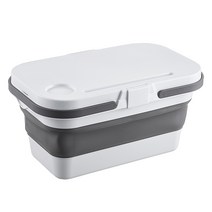 캠핑용 바구니 다용도 접이식 테이블 대용량 수납 박스, 화이트