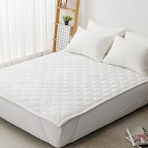 보네브 바스락no! 복숭아촉감 99%방수 고무 밴딩 침대 패드 (SS/Q /K), 방수패드 아이보리