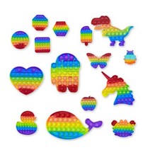 2개이상 구매시 사은품 kc인증필 팝잇 푸시팝 푸쉬팝 레인보우 뽁뽁이 무지개꾹꾹이 스트레스 해소 장난감, 레인보우 푸시팝_하트