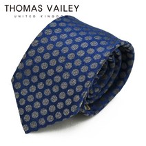 토마스베일리 THOMAS VAILEY 토마스베일리 세미세븐폴더 실크 넥타이 - 프로그맨 네이비그레이 7. 7cm