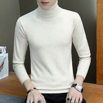 남자니트티 반집업 목폴라 앙고라 스웨터 남성 풀오버 슬림 단색 옷깃 헤징 의류 터틀넥 MXL