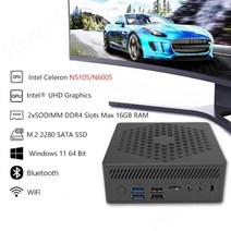 미니 PC 컴퓨터 GK 팬리스 밍 머 인텔 N6005 윈도우 11 DDR4 M.2 SSD 5G 5 BT4.2 VGA, 01=N60058GB128GB_미국
